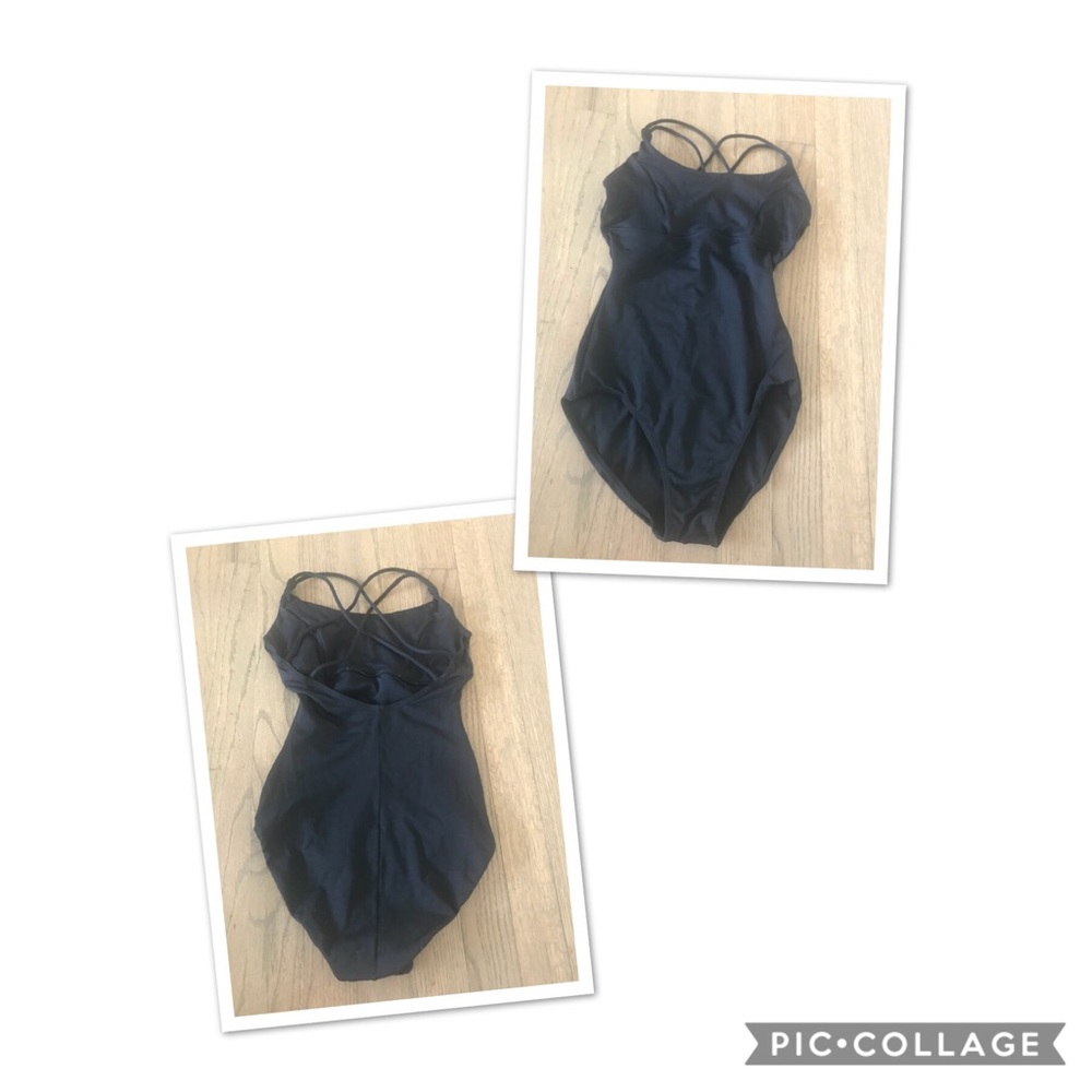 So danca strappy back high-cut leotard